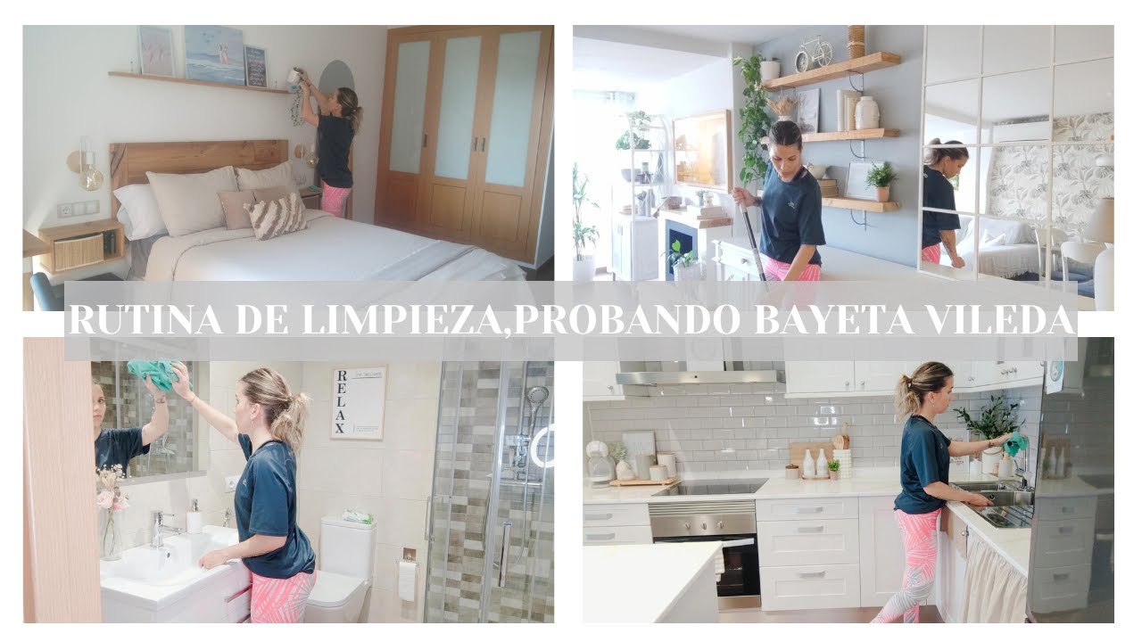 RUTINA DE LIMPIEZA!!!! PROBANDO BAYETA VILEDA!!!#vileda #eplanita #cecotec