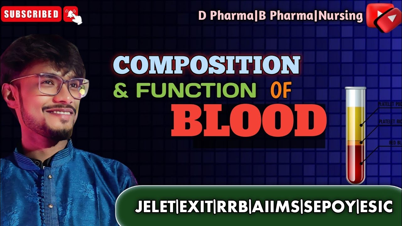🔴Blood (Part 1)||Composition & Physiology of Human Blood|| 