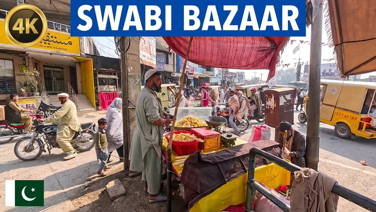 🇵🇰 SWABI CITY TRAVEL | WALK TOUR 4K VIDEO | صوابی پختونخوا