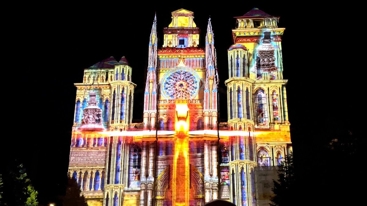 Son et Lumières à la Cathédrale de Rodez 4K HDR