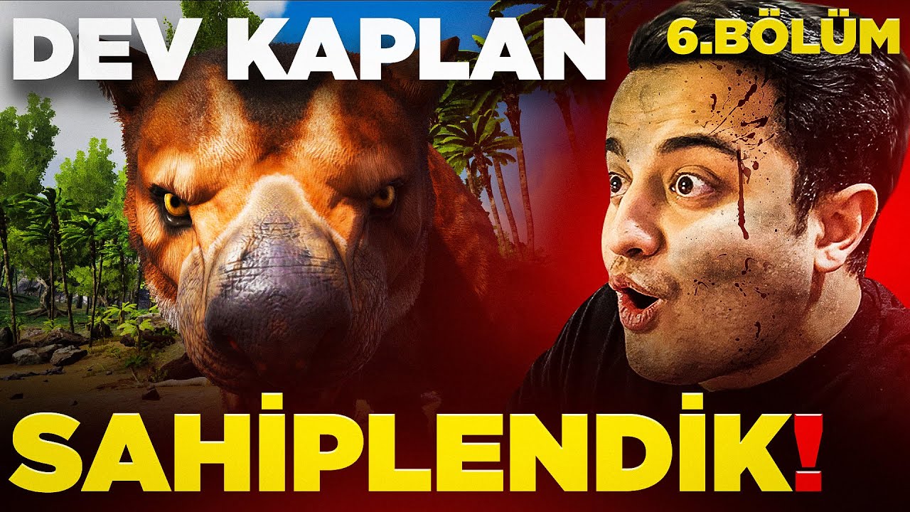 DEV KAPLANLAR SAHİPLENDİK! AŞIRI GÜÇLÜ! Ark Survival Evolved 6. Bölüm