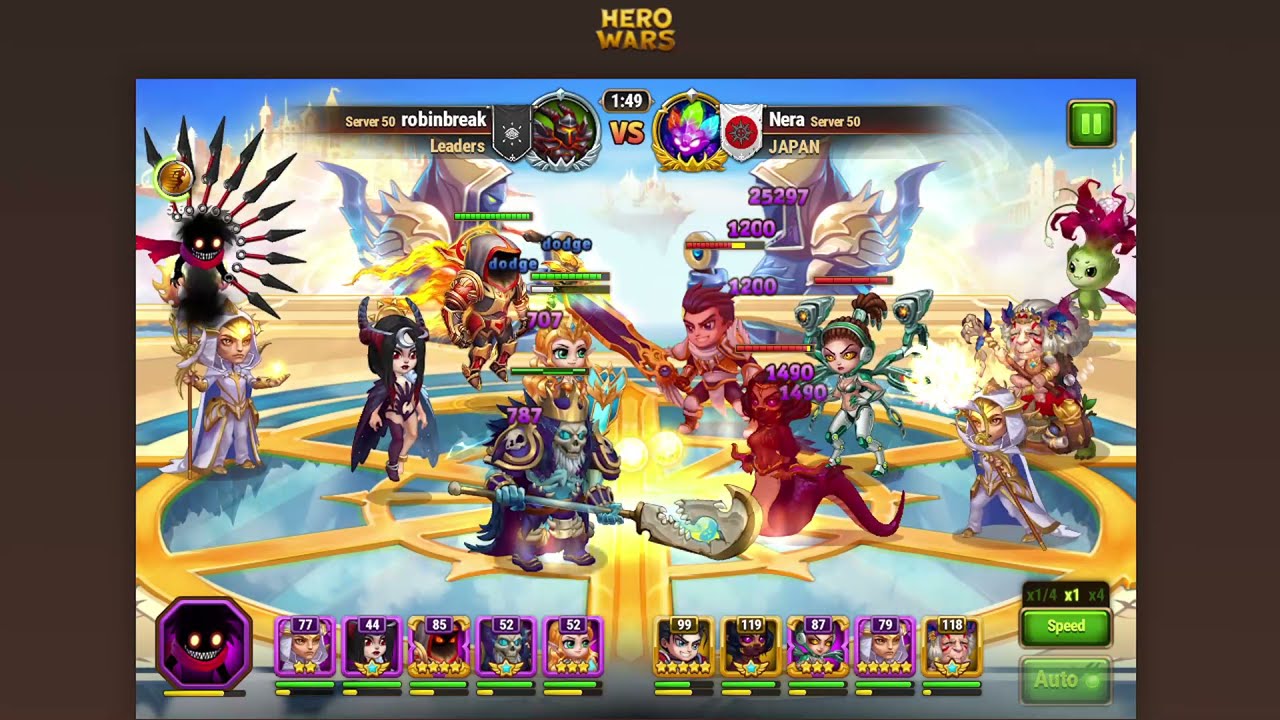 [Hero Wars] Corvus Aurora 52 vs Galahad Jasmine