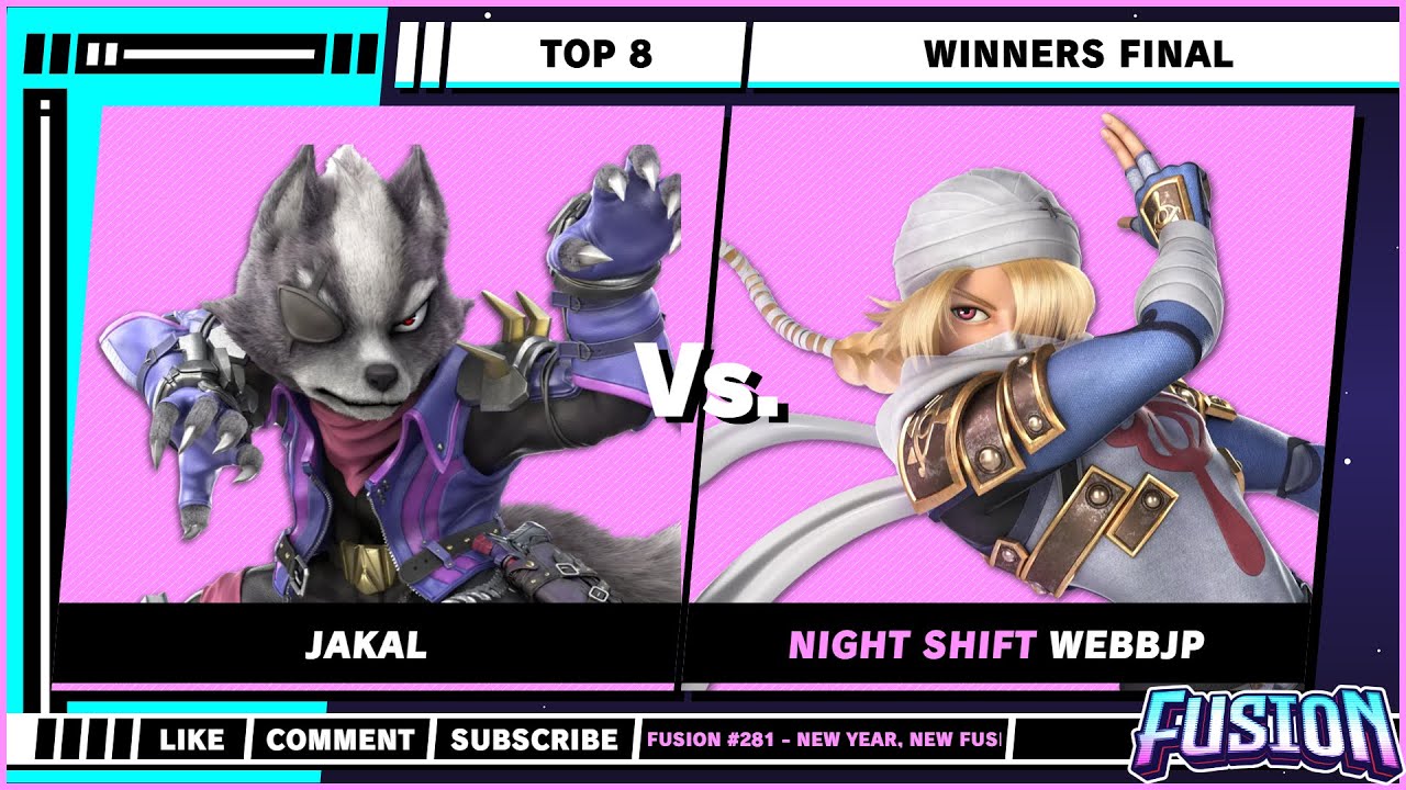 Fusion #281 - New Year, New Fusion - Top 8 - Winners Final - Jakal (Wolf) VS WebbJP (Sheik) - SSBU