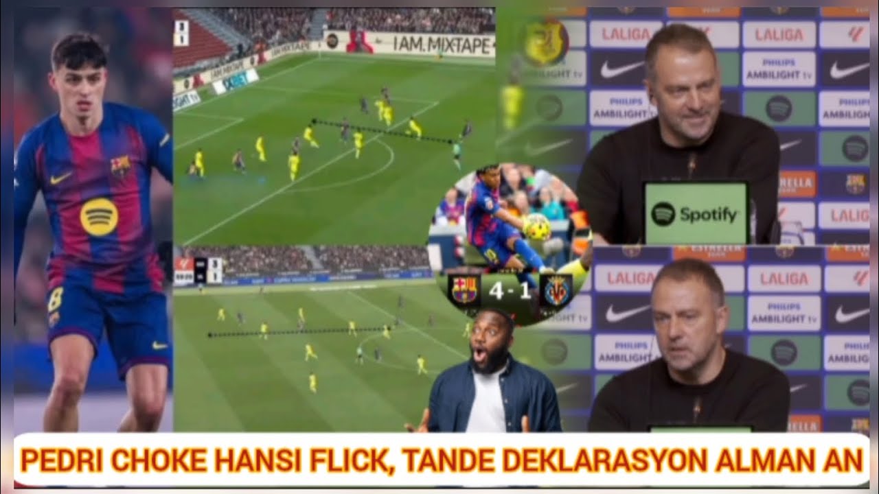 Pedri choke Hansi Flick tande deklarasyon alman an sou majisyen an, Flick bay randevou pou mardi 