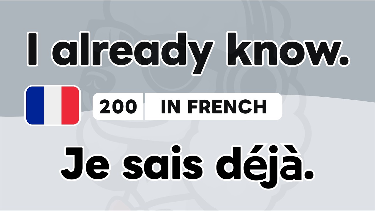 🇫🇷 200 French Phrases 49 Patterns for Beginners Part 8