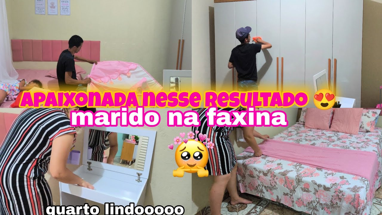 TRANSFORMAÇÃO NO QUARTO DA ELISA 😍FICOU LINDO+MARIDO NA FAXINA COMPLETA DETALHADA/DECORAÇÃO 