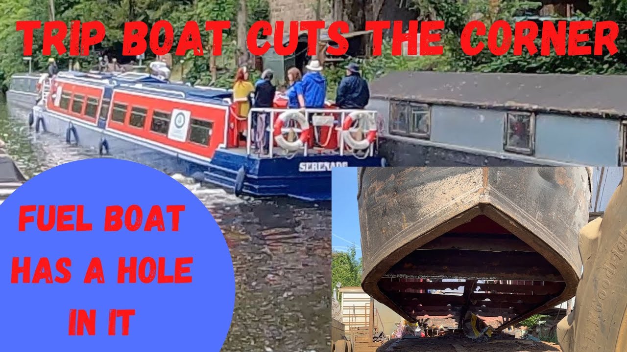 Speeding Trip Boat Crashes into Moored Narrowboat | Fuel Boat Mountbatten | We Cruise the River Soar