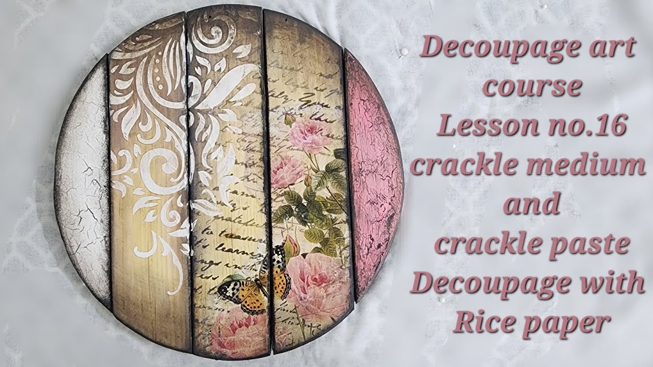 How to make a vintage tray. Mix media techniques. Decoupage on a tray. crackle paste and Medium.
