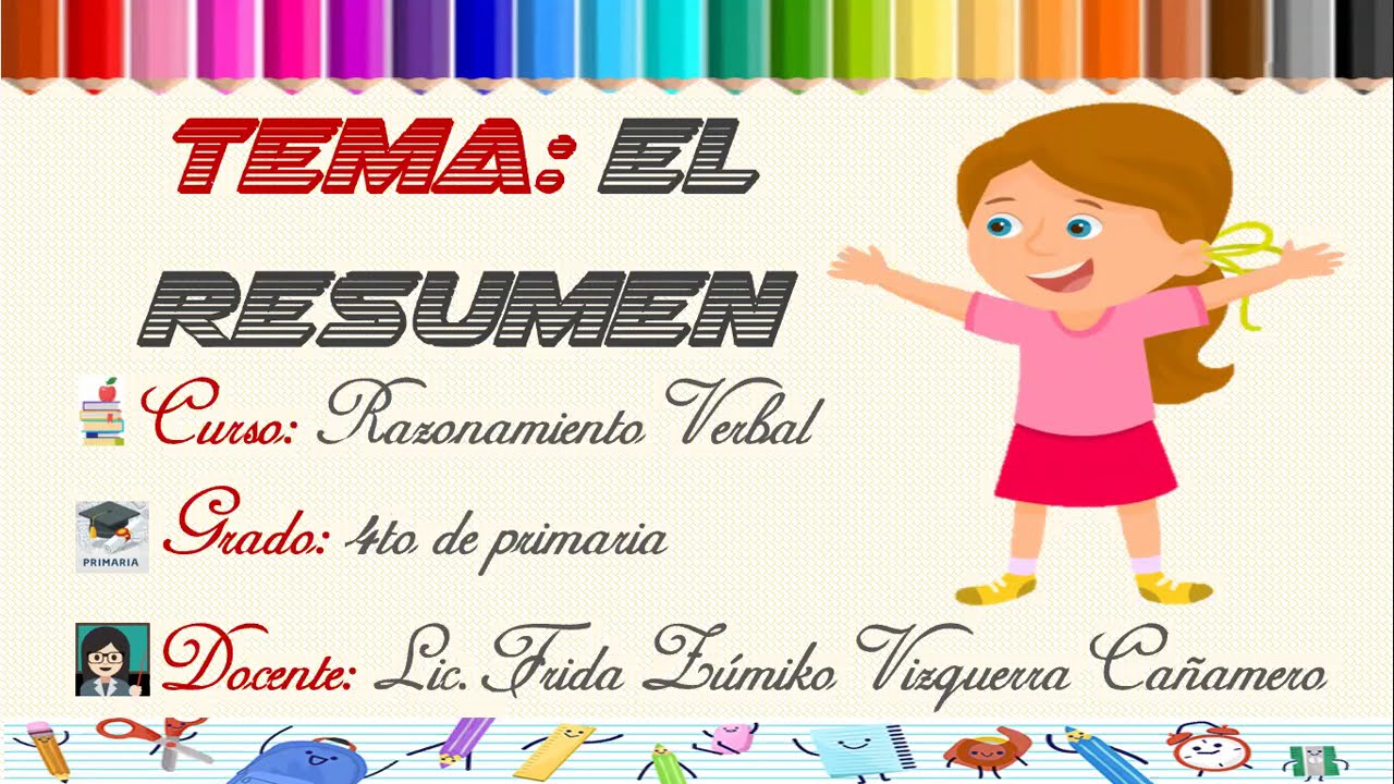 EL RESUMEN - 4TO GRADO