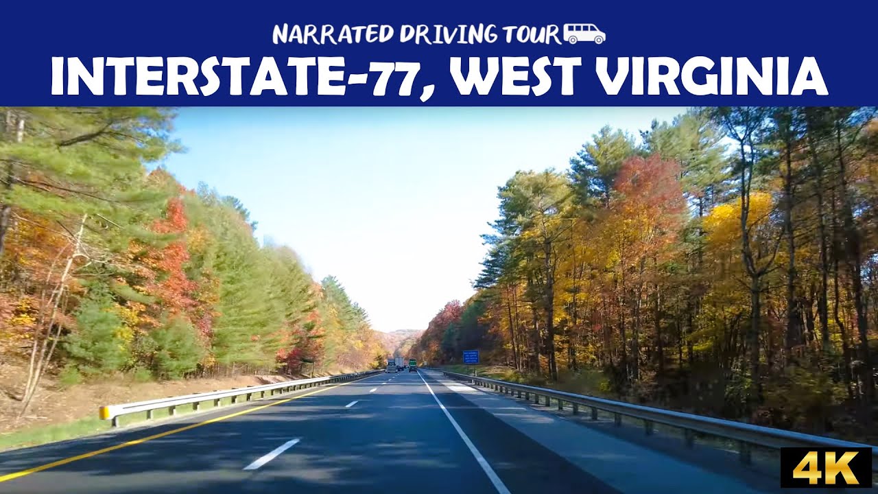 🍁🚗 Stunning Autumn Drive on Interstate 77 Southbound | West Virginia Fall Foliage in 4K! 🍂🛣️