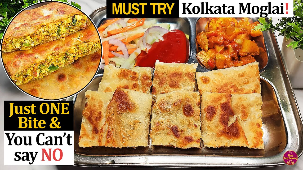 Kolkata Street Style Moglai Paratha - Crispy Delight | কলকাতা মোগলাই | मोगलाई पराठा (RECR1)