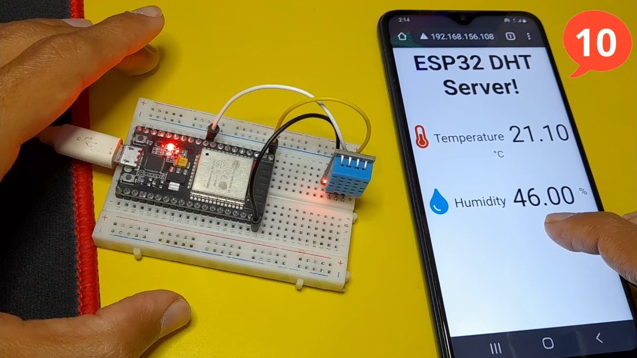 Проект веб-сервера ESP32 DHT