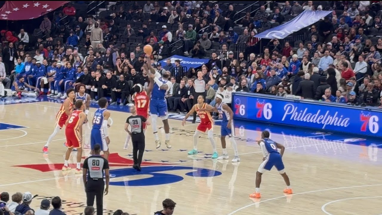 Watching 76ers vs Hawks Game in Philadelphia 