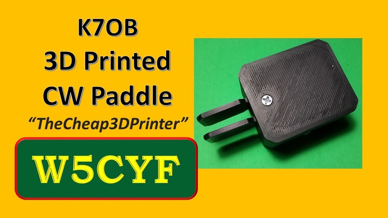 K7OB 3D Printed CW Paddle – Review