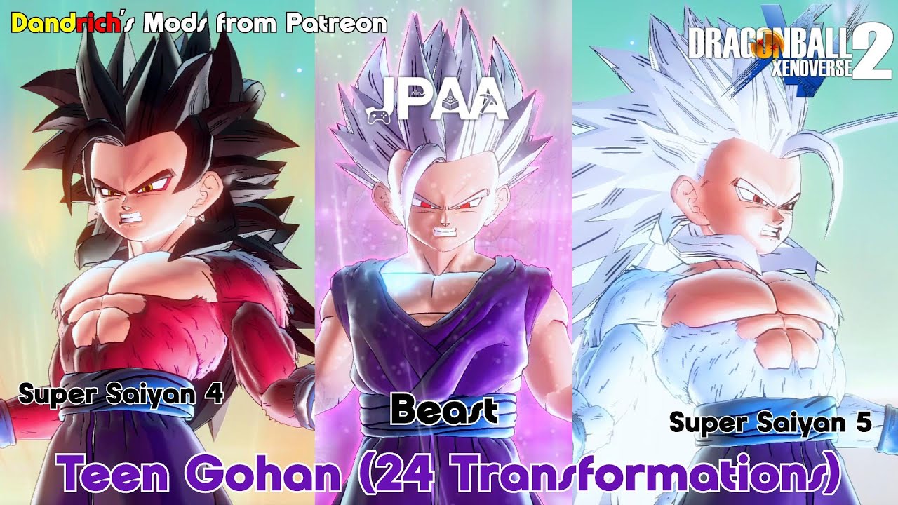 Dragon Ball Xenoverse 2 – Teen Gohan 24 Transformations Mod Gameplay on 2 Quests