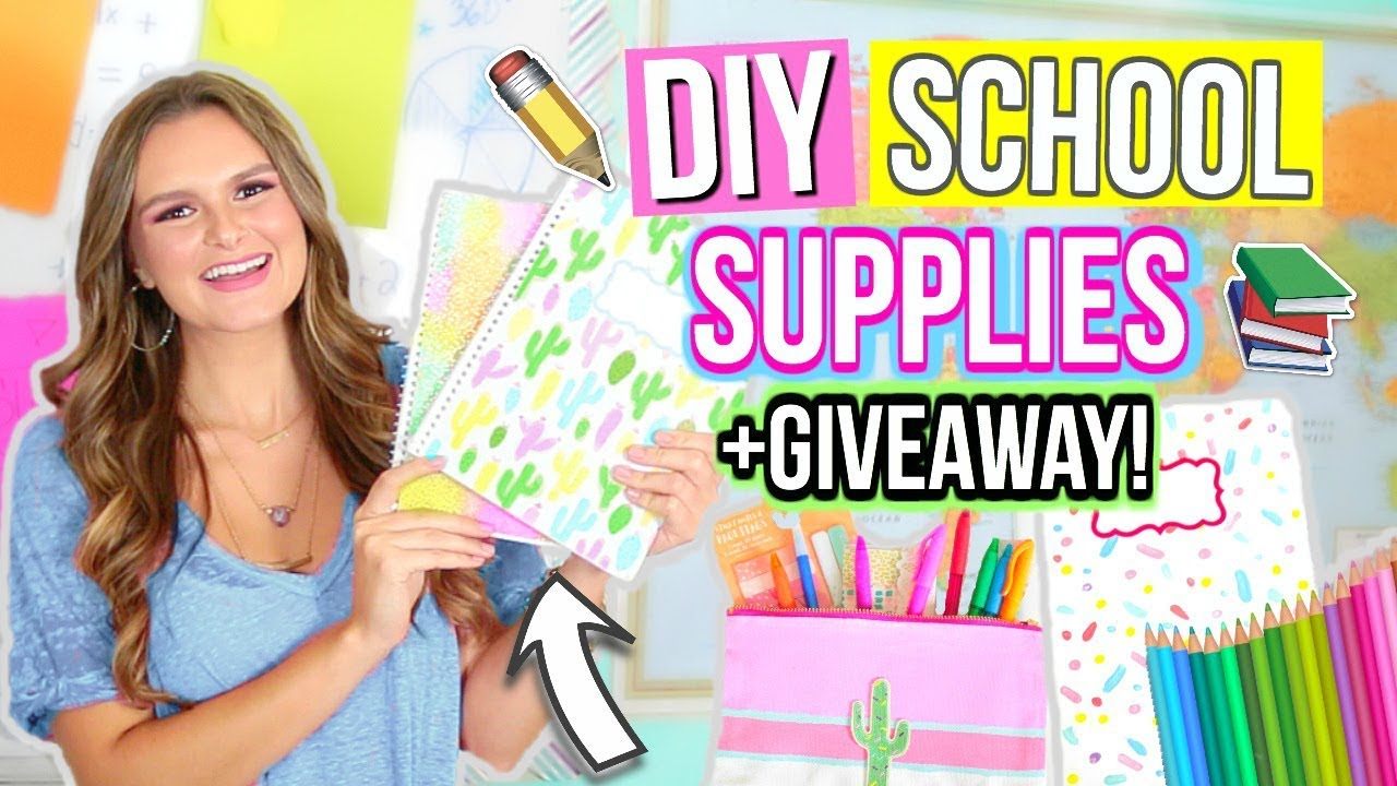 DIY SCHOOL SUPPLIES! | Back to School Supplies Giveaway!