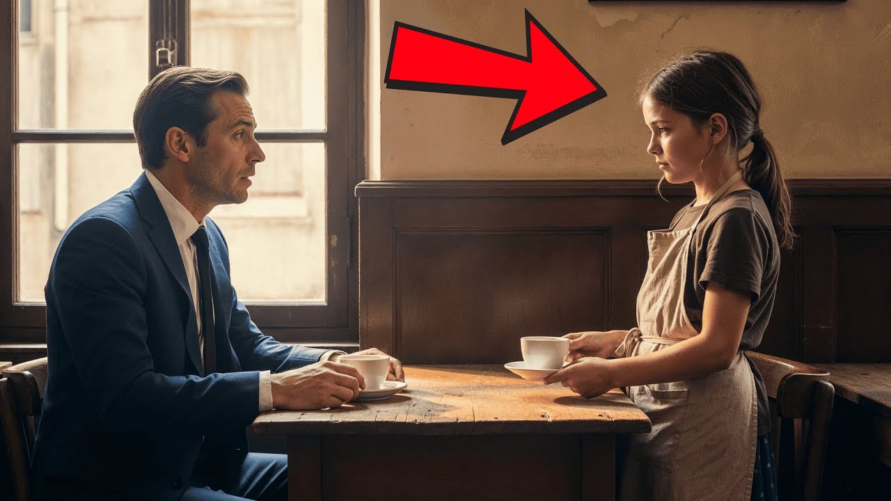 Un Milliardaire Entre dans un Café et une Fillette Pauvre le Sert — Ses Mots le Bouleversent