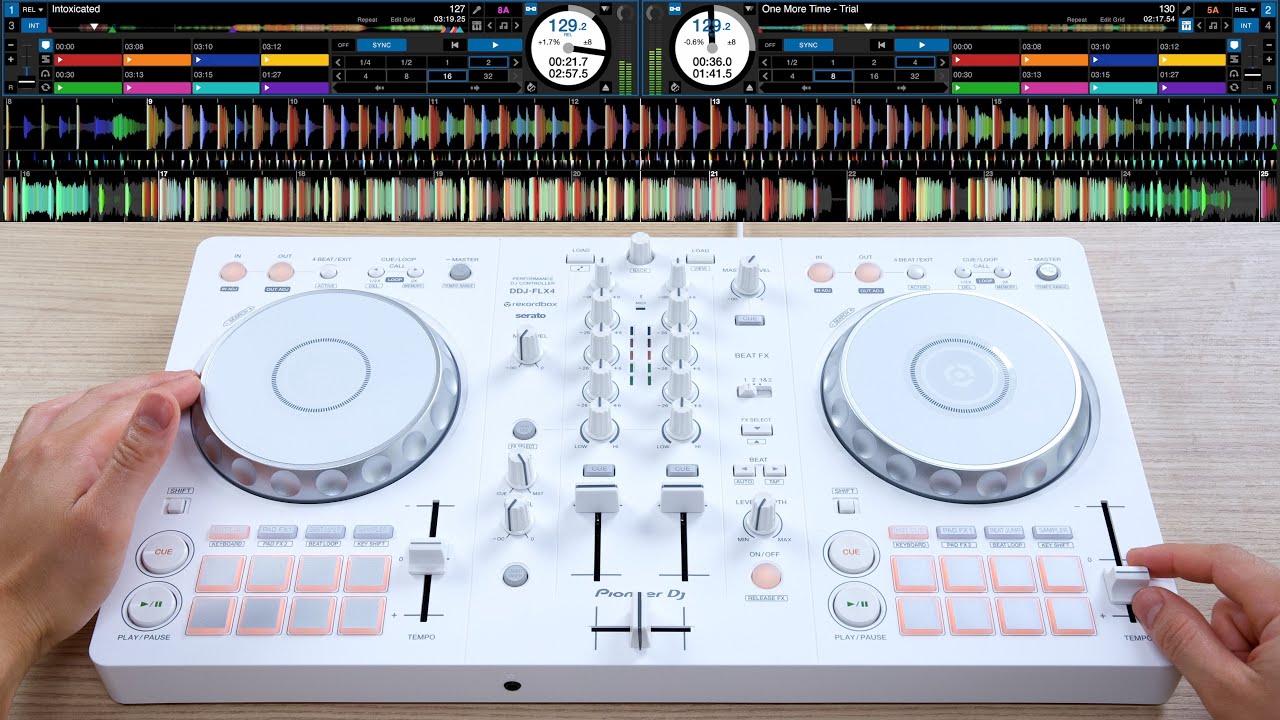 Pro DJ Mixes Top 40 Spotify Songs on White DDJ-FLX4!