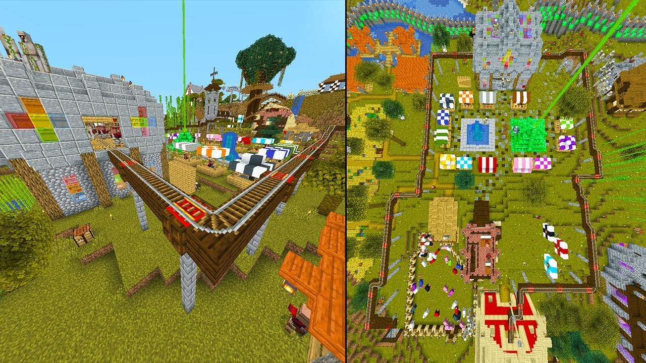 SUPER GROTE ACHTBAAN DOOR HET DORP IN MINECRAFT!!