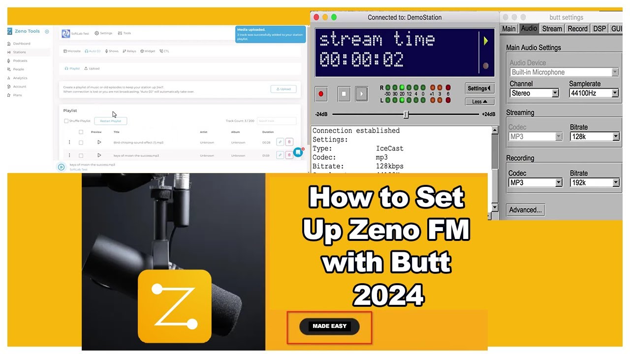 How to Set Up Zeno FM with Butt Streaming Software in less than 6 minutes