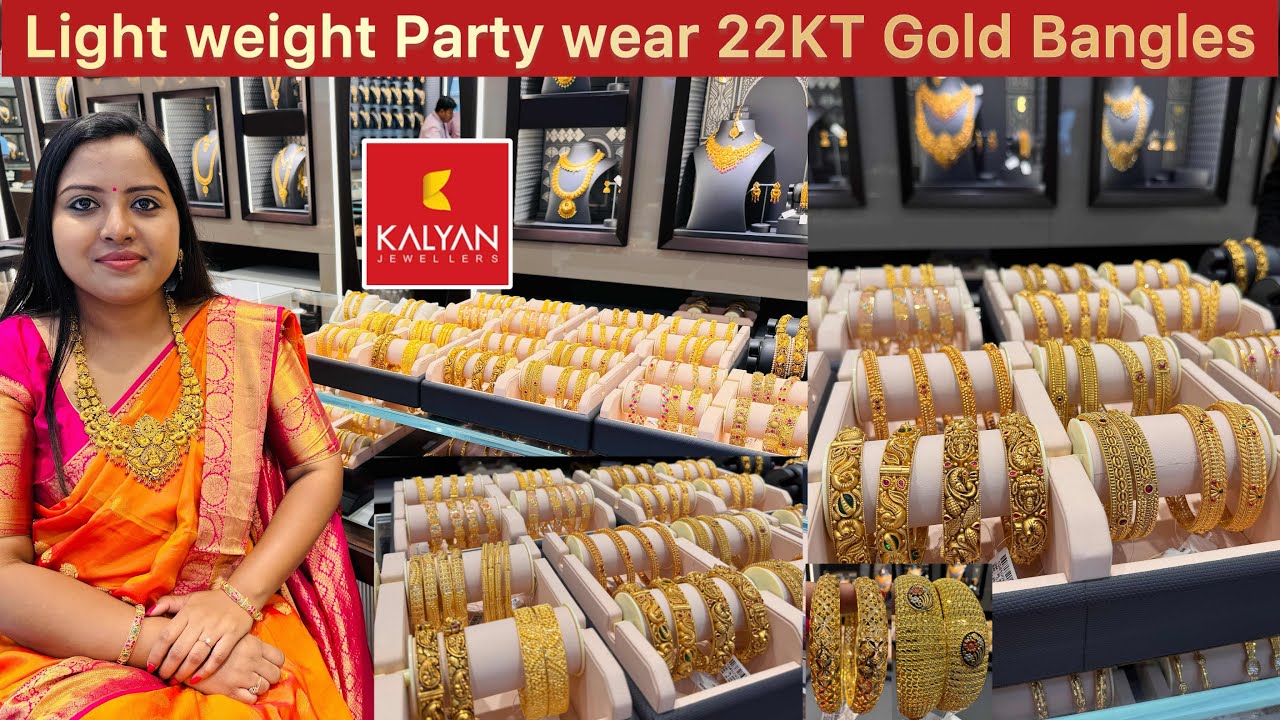 Latest light weight Party wear 22KT Gold Bangle Designs from Kalyan Jewellers | Gold Bangles ✨