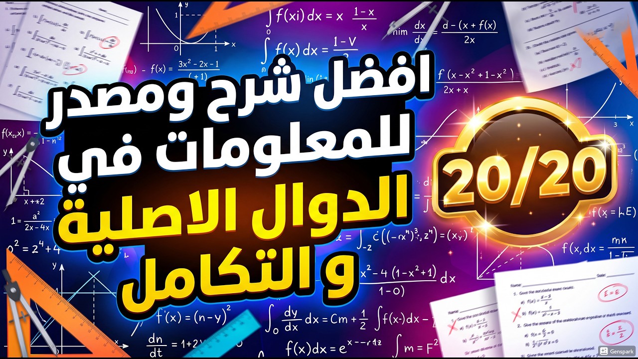 الدرس 4 في الدوال الأصلية و التكامل .. درس التكامل بالتجزئة مفصل