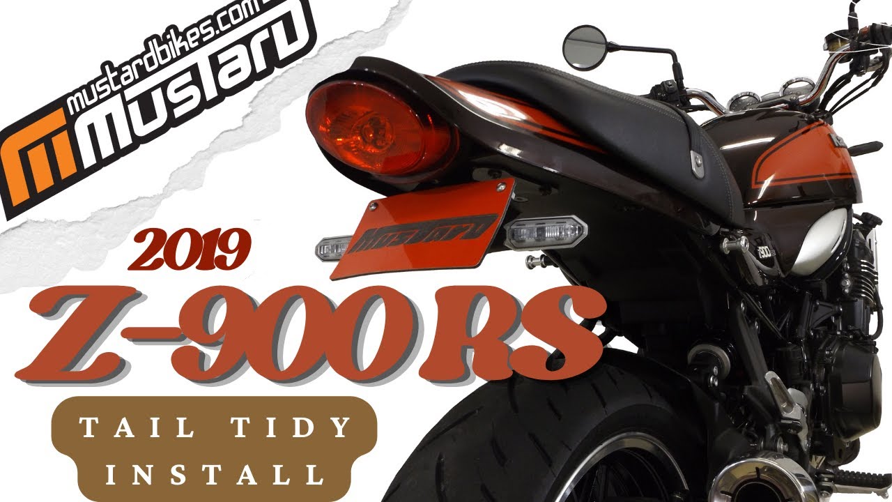 Установка задней накладки Mustard Bikes на Kawasaki Z900RS 2018 года