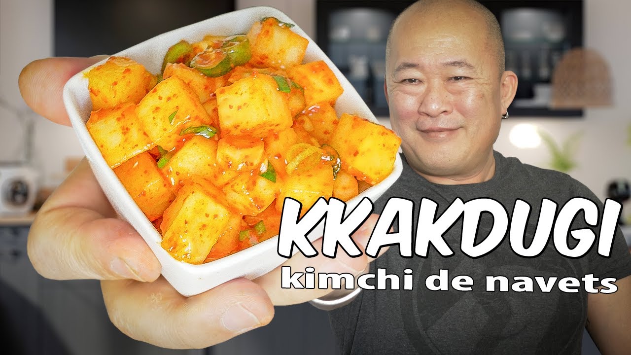 Recette coréenne de kimchi de navets - Kkakdugi - Le Riz Jaune