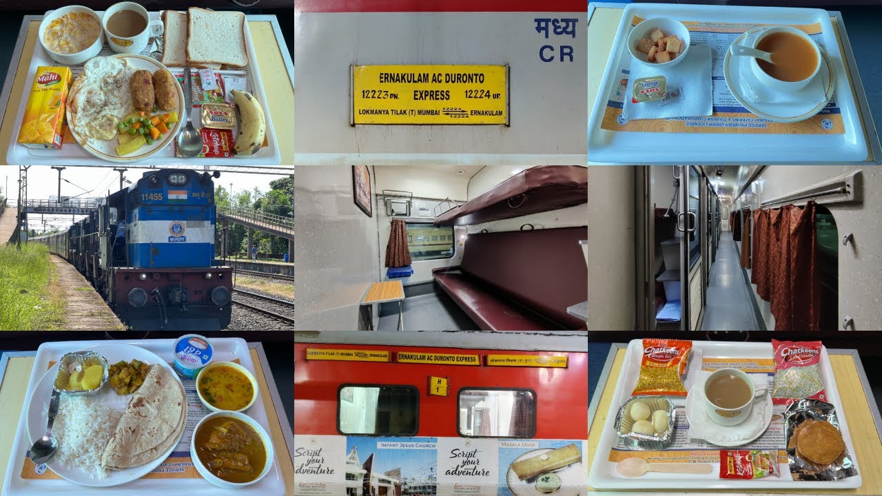 Ernakulam To Mumbai : Full Journey : First Class AC 12224 ERS - LTT Duronto Express