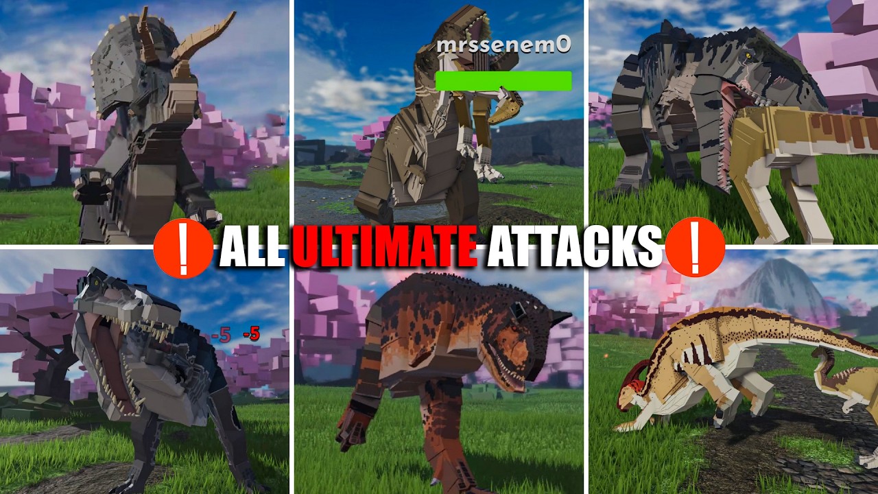 Jurassic Blocky All ULTIMATE Attack's ! - Roblox