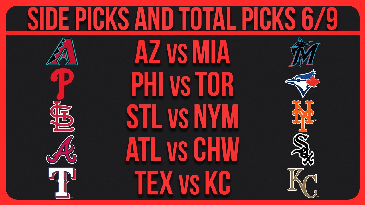 MLB Picks Today | Best Bets & Predictions Tuesday 6/9/26