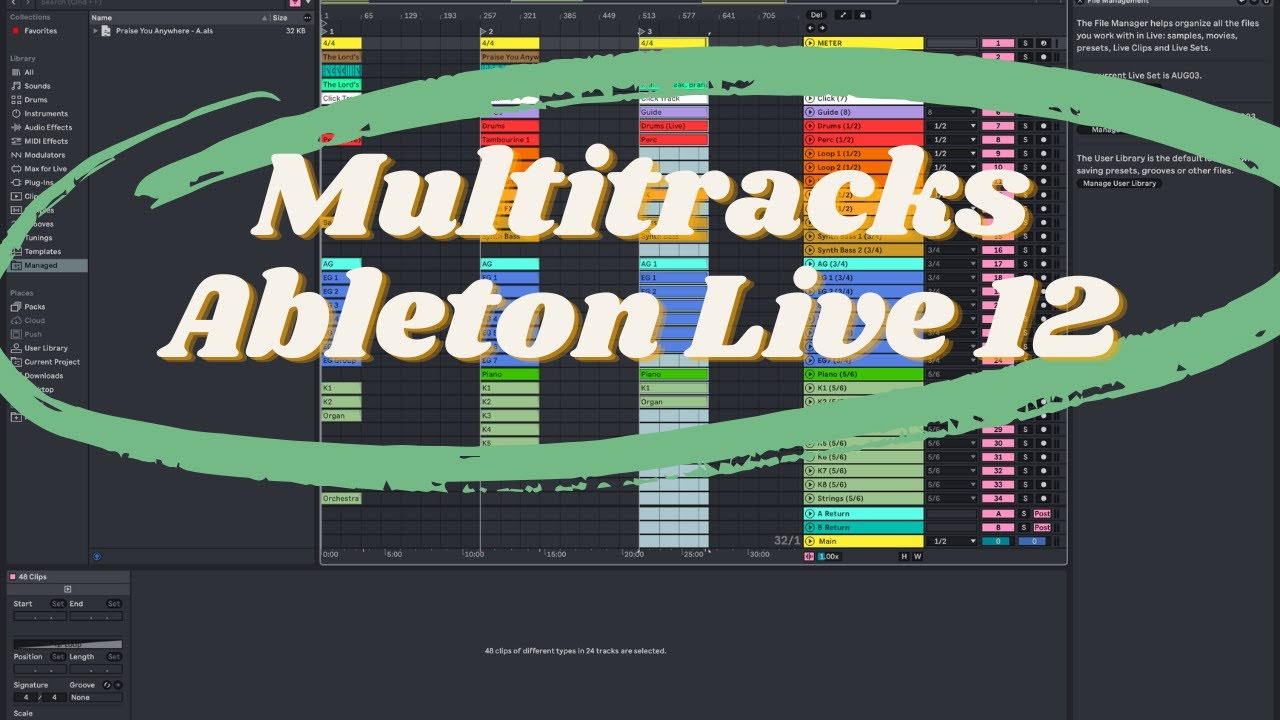 Cómo Trabajar con MULTITRACKS en Ableton Live 12 (TEMPO / CUES / MIDI / AUDIO)