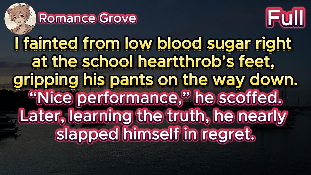 I fainted from low blood sugar at the school heartthrob’s feet—grabbing his pants as I went down.