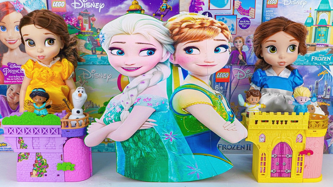 Surprise Disney Princess Box Toys Unboxing | Belle's Castle Playset | Rapunzel Stacking Castle Toy