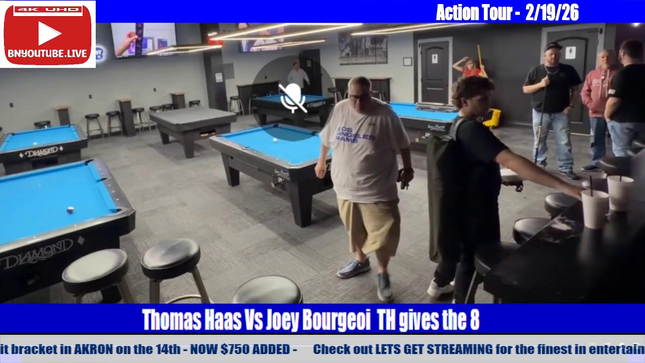 Thomas Haas Vs Joey Bourgeois - 2 out of 3 Sets - Action Simulcast  - 2/19/26