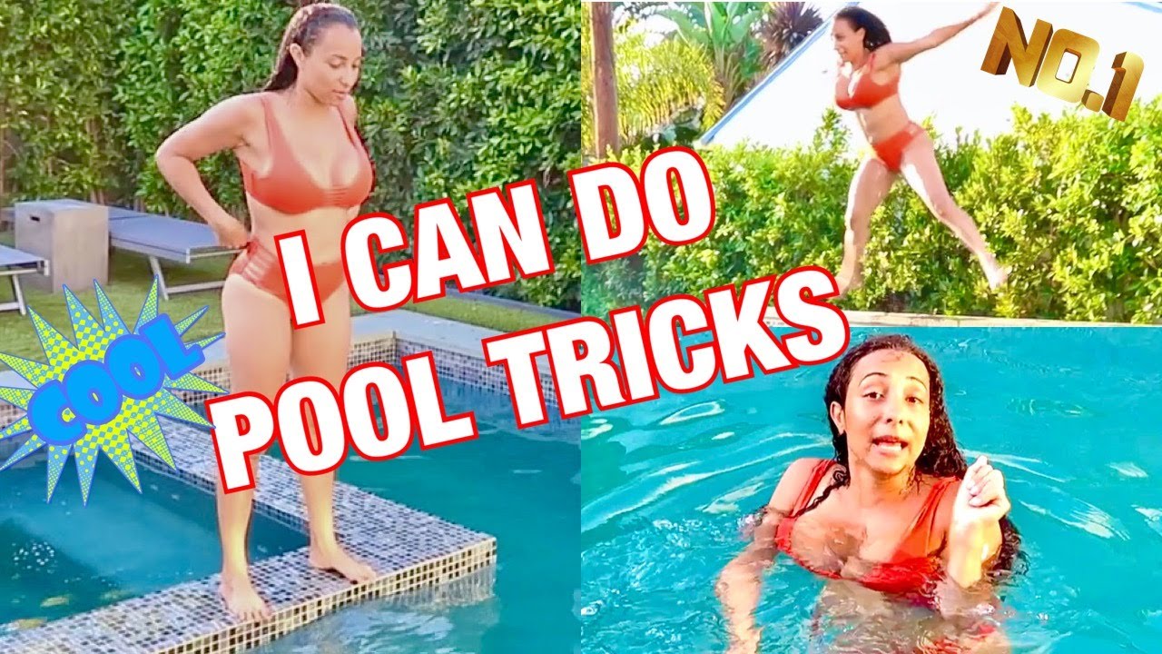 LET MY KIDS CHALLENGE ME TO WATER TRICKS IN THE POOL