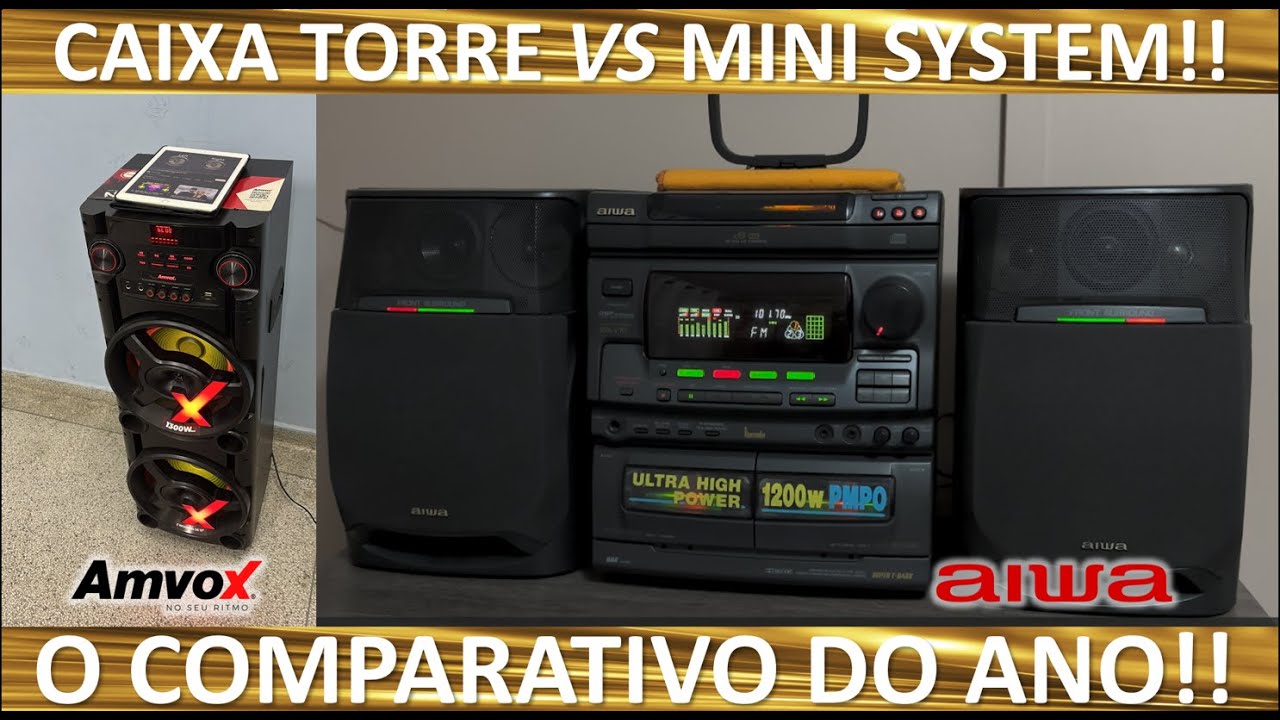 Caixa torre VS Mini System antigo: Comparativo!!!