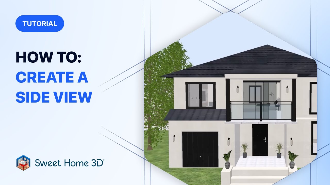 Sweet Home 3D Tutorial - How to create a side view with dimensions