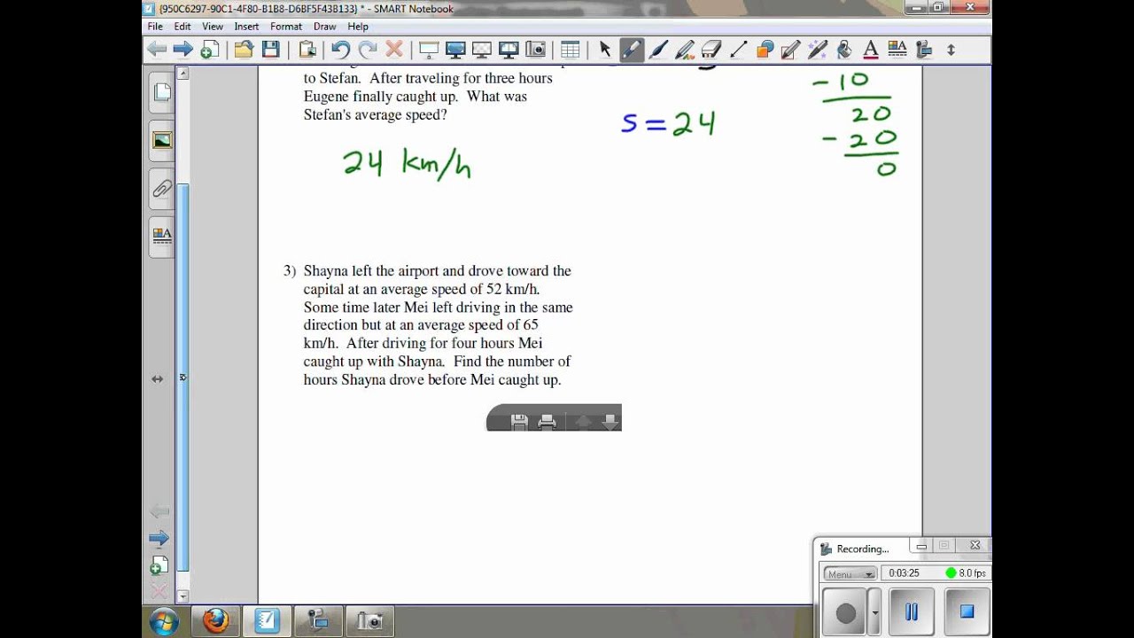 Work Word Problems Kuta Software Infinite Algebra 2 GHCHS Problems 1,3 and 9