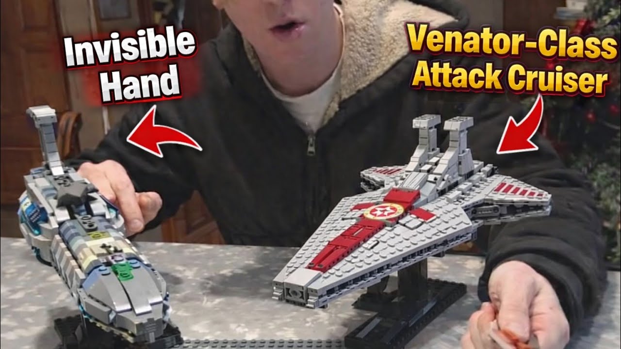 Venator-Class Attack Cruiser & Invisible Hand Speed Build #starwars #legostarwars #stopmotion