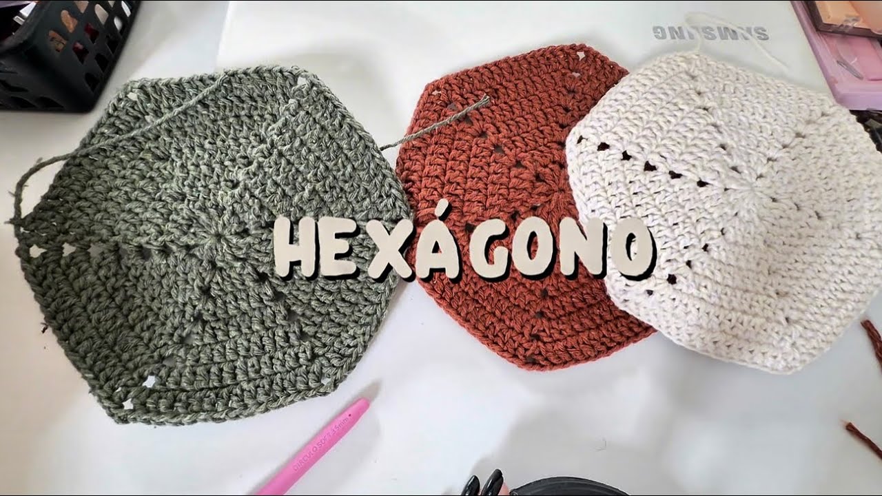 Tapete de hexágono passo a passo 