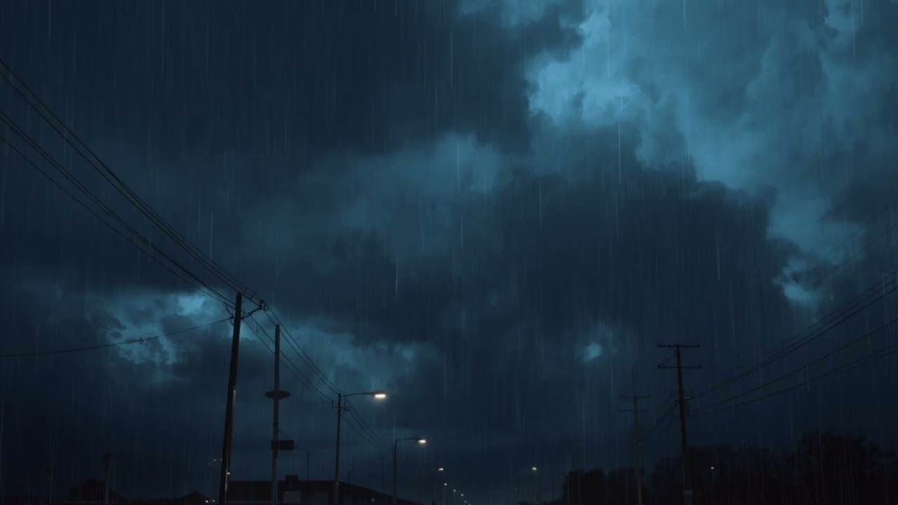 雨音に包まれる夜｜不安を和らげる睡眠導入音【2時間】Night Rain Sounds to Ease Anxiety and Sleep【2 Hours】