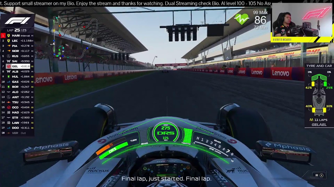 Sean Gelael Driver Career F1 25 Gameplay S1 E08 (DOUBLE STREAM)