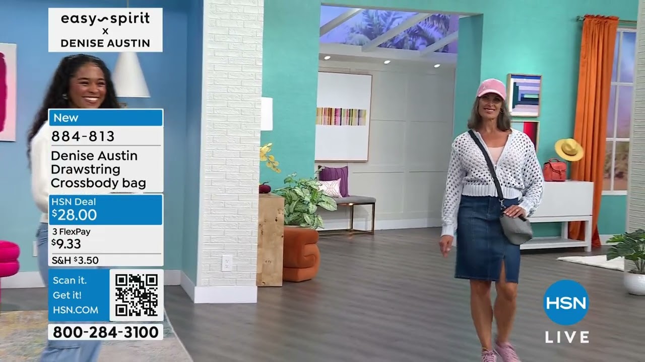 Denise Austin Drawstring Water Bottle Crossbody Bag