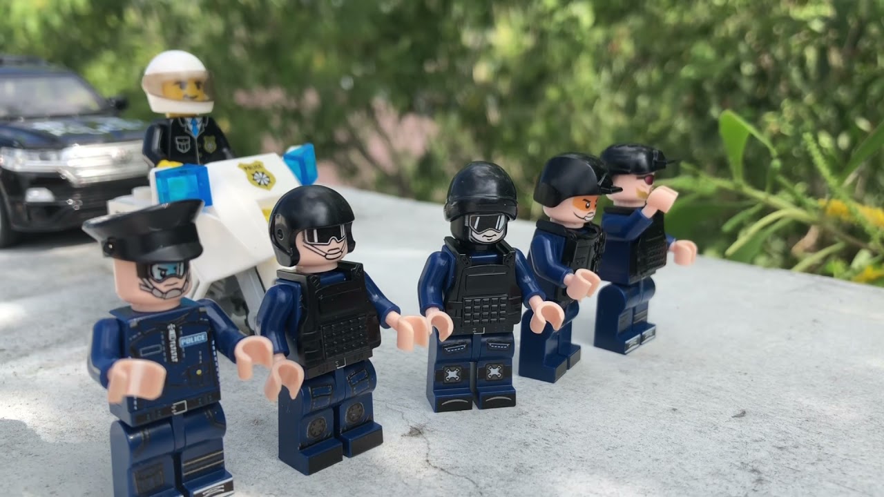 Police diecast car toys collection and SWAT Team Lego