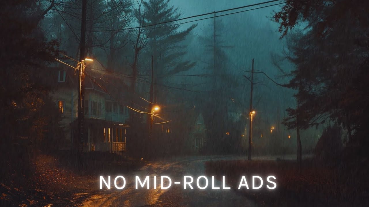 Forest Road 🌲 Dark Screen Rain Sounds For Sleeping