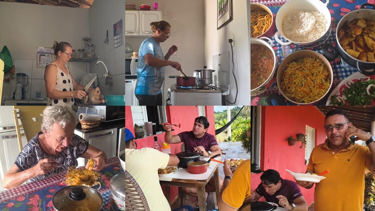 BI ABATEU EU PREPAREI NOSSO ALMOÇO FOI ESSE , RECEBEMOS VISITAS.