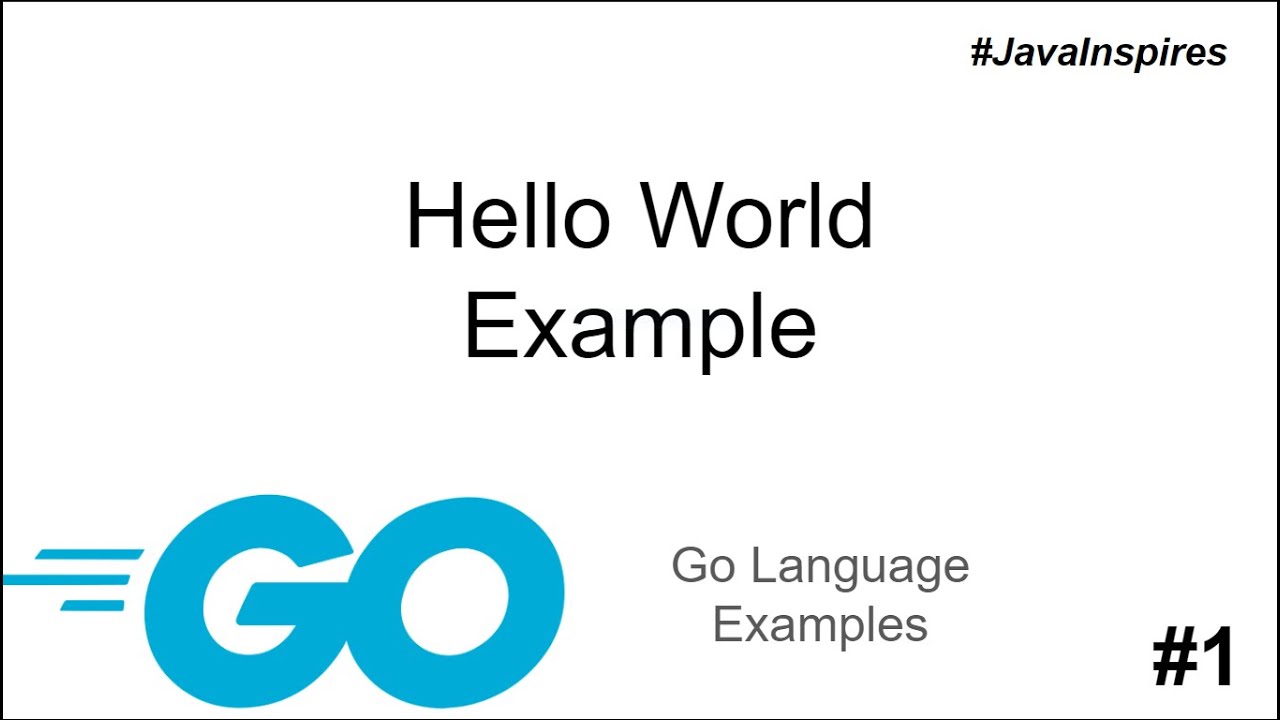 Hello World Example | Go Language Examples | Java Inspires
