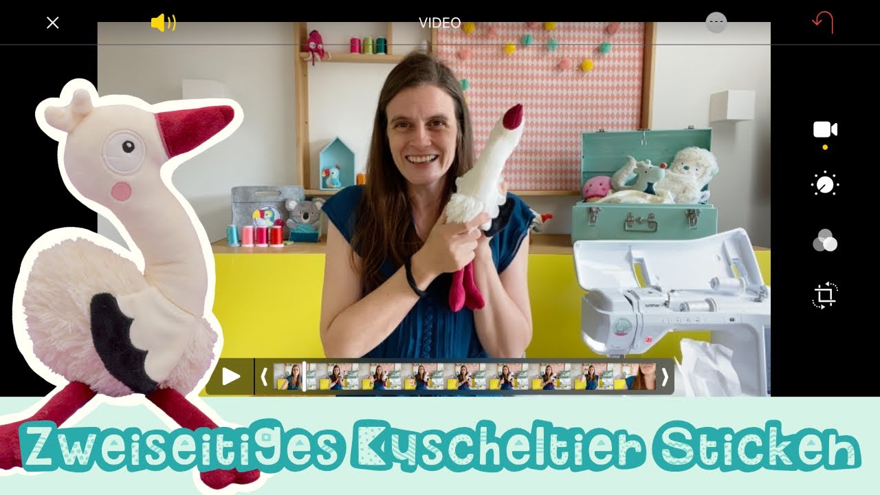 Wie sticke ich ein zweiseitiges Kuscheltier mit der Stickmaschine?