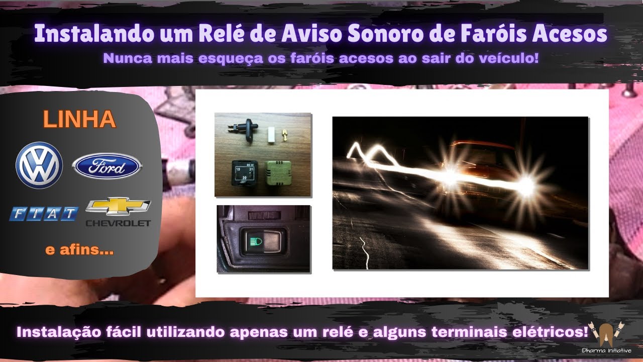 Como Instalar o Relé de Aviso Sonoro de Faróis 🔧 Nunca mais esqueça os faróis acesos! 💡🔊